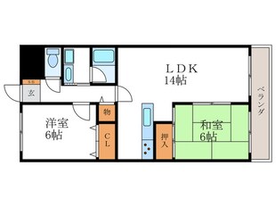 レジデンス桂川の物件間取画像